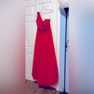 Red prom dress size 16